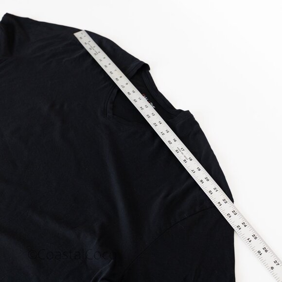 Set of 2 Pull Love Firenze Italian V-neck 3XL T-shirt 100% Supima Cotton Black - Picture 6 of 9